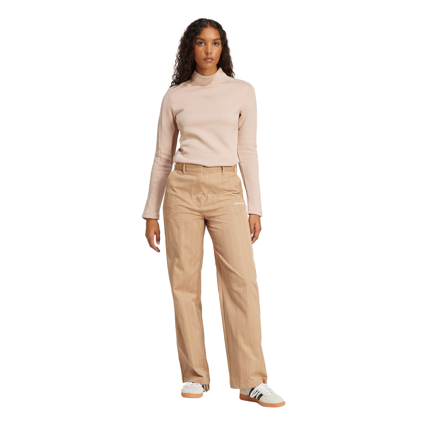 Adidas Pinstripe Pants Warm Sandstone W JJ3484