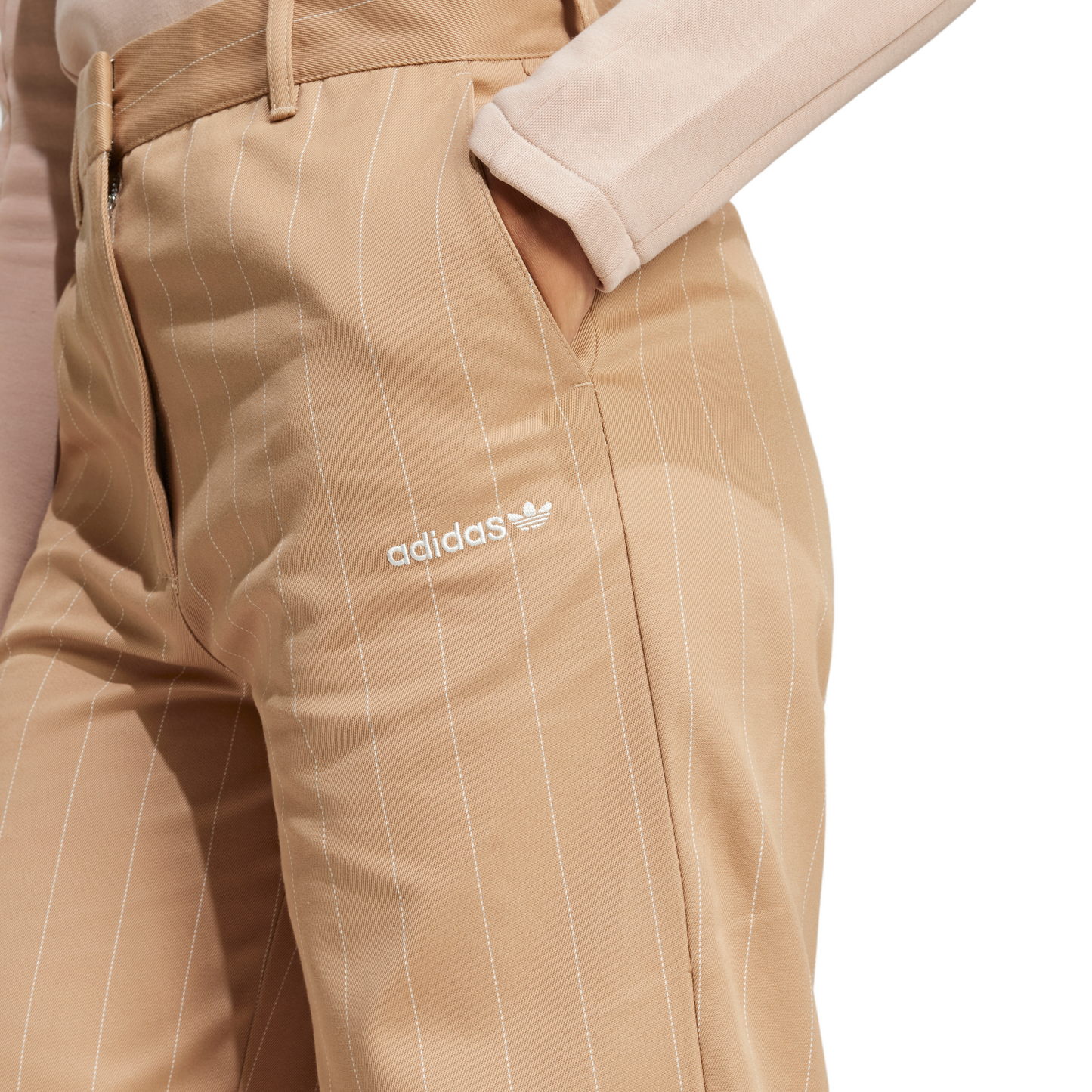 Adidas Pinstripe Pants Warm Sandstone W JJ3484