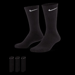 Nike Everyday Cushioned Crew Sock 3PK Black SX7664-010
