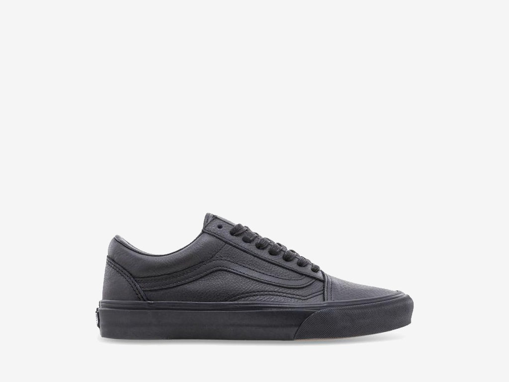 Vans Old Skool (Leather) Black/Black VN-03Z6L3A.BLK CLEARANCE