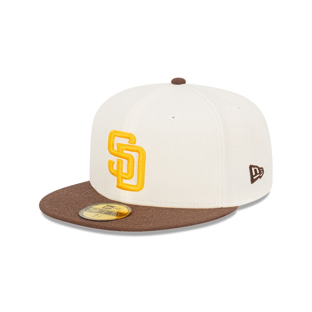 New Era 59FIFTY San Diego Padres 5950 Patch Fitted Hat 7 1/2 / Brown