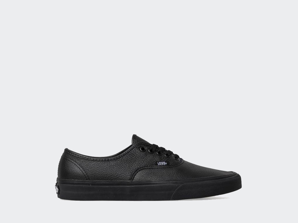 Black leather vans 6.5 sale