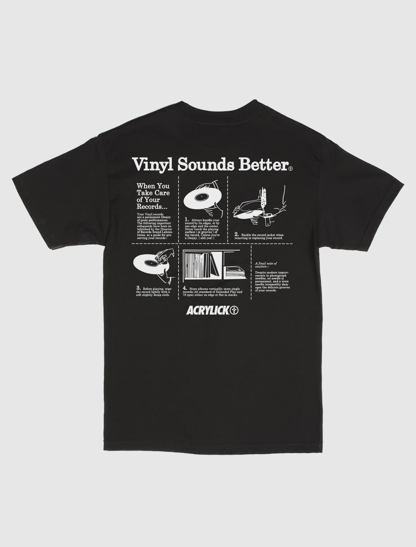 Acrylick Vinyl Sounds Tee Black
