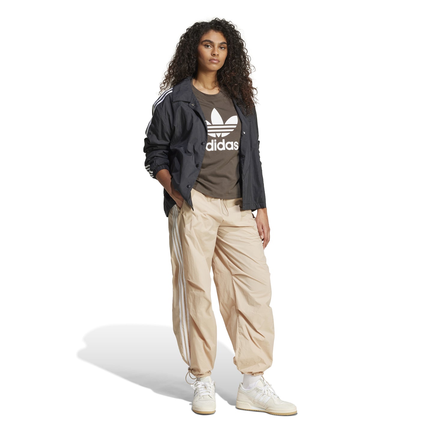 Adidas Trefoil Boxy Tee Brown W IY4689