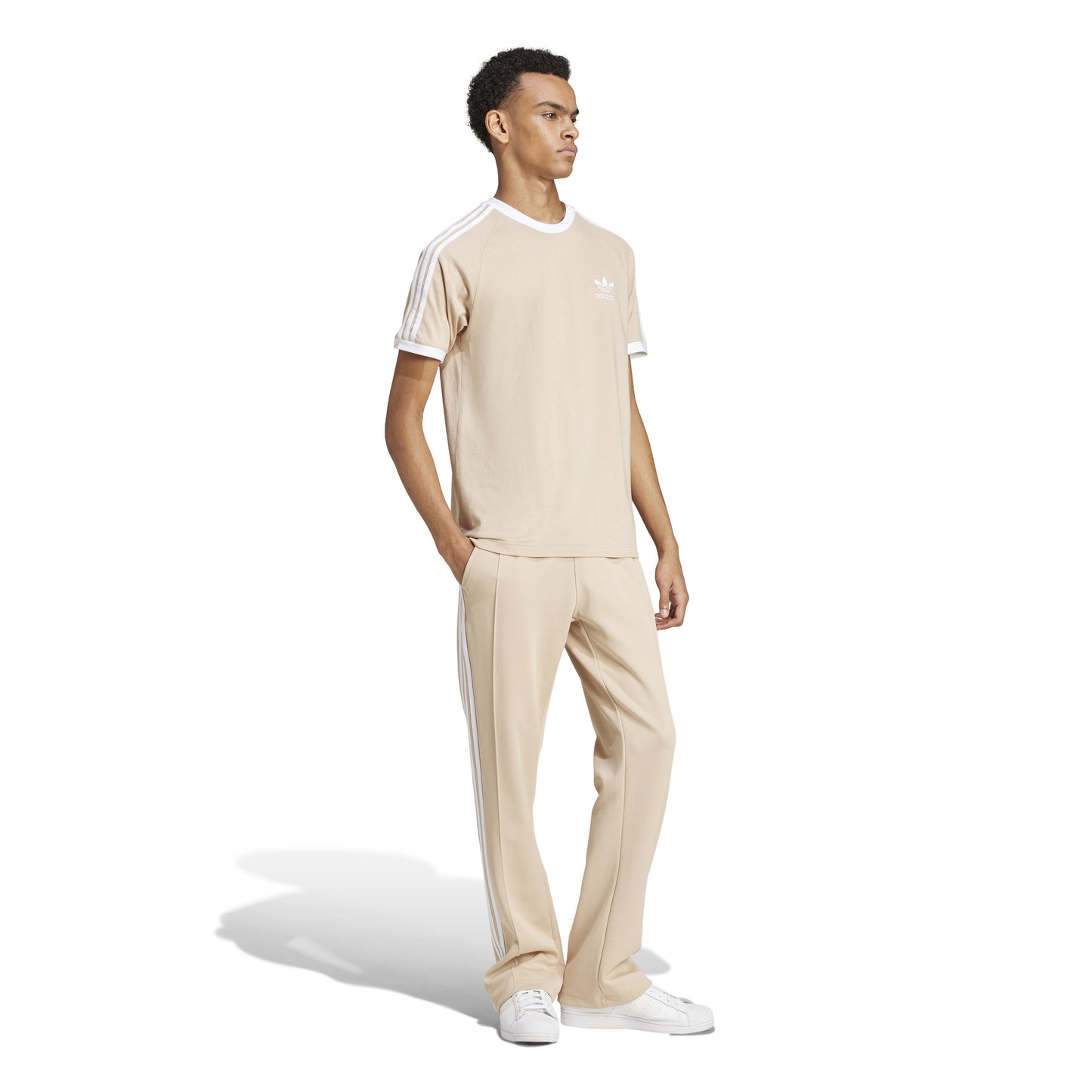Adidas 3 Stripes Tee Beige IZ2366