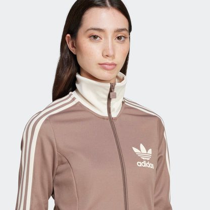 Adidas 3 Stripe Track Dress Brown W JC5779