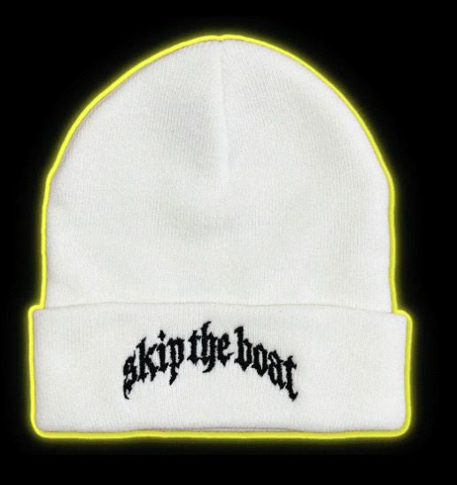 SKIP THE BOAT Beanie White