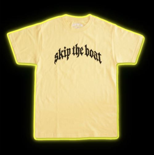 SKIP THE BOAT Logo Tee Yellow