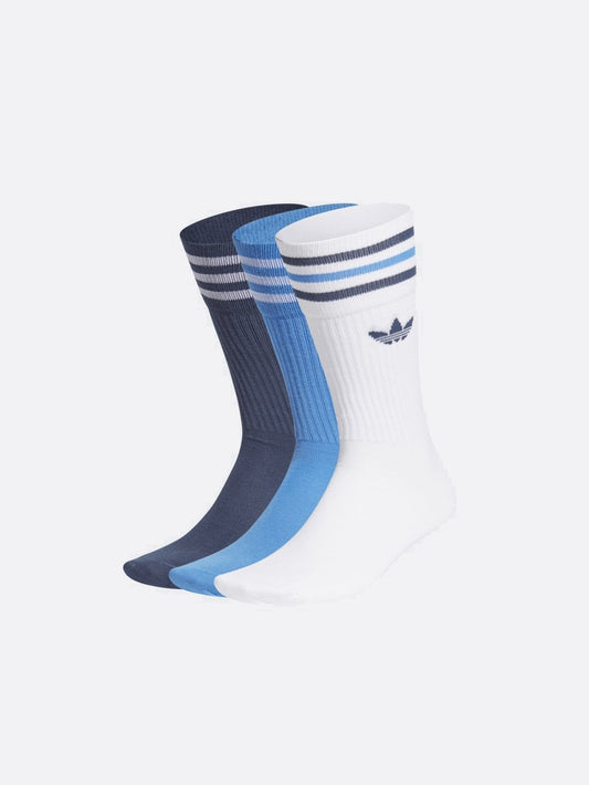 Adidas Solid Crew Sock White/Blue GN3074