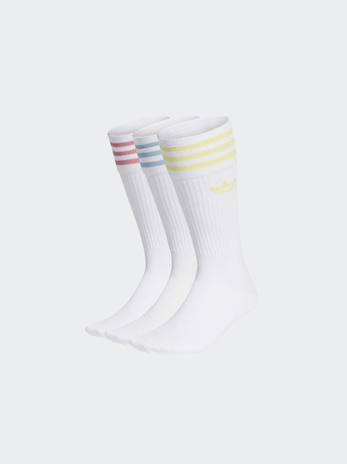 Adidas Solid Crew Sock Yellow/Blue/Pink H32329