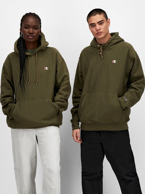 Champion Rev Weave Hoodie Cargo Olive A1704