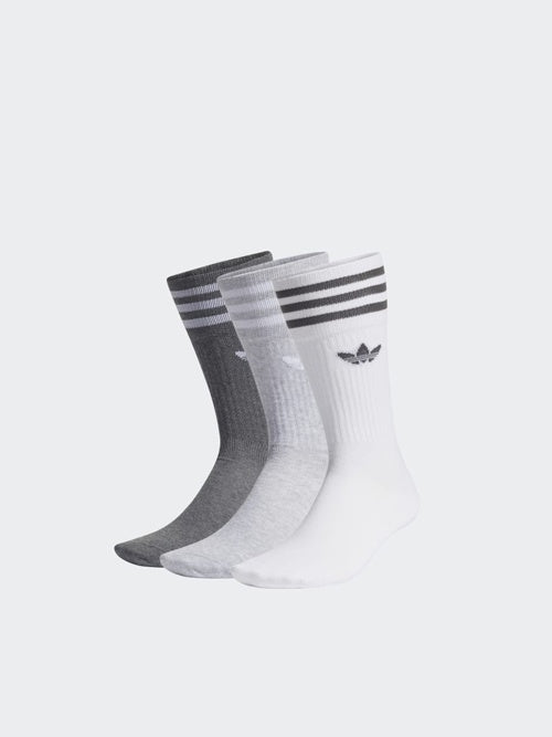 Adidas Solid Crew Sock White/Grey H62021