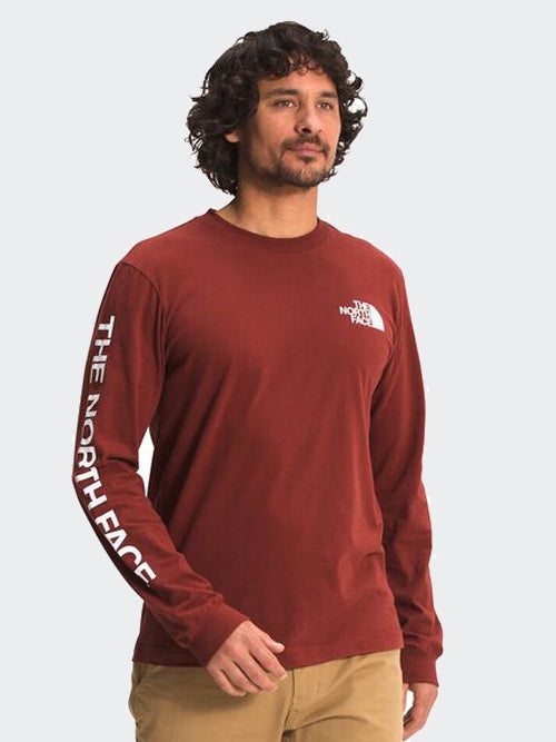 The North Face Sleeve Hit LS Tee Brick House Red NF0A471KBDQ