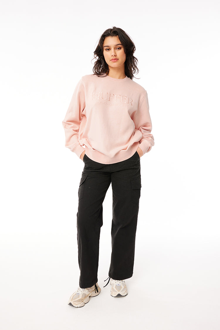 Huffer Classic Crew Blush Pink W WCR32S7101