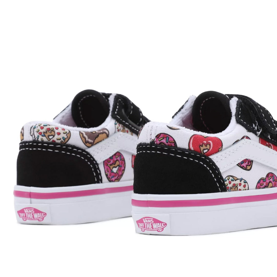 Girls black best sale and pink vans