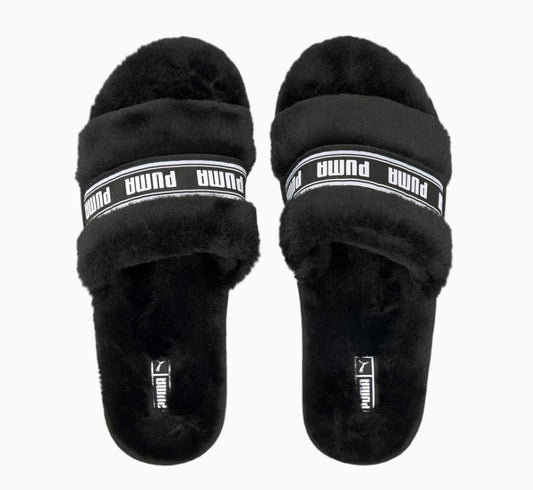 Puma Fluff Slide Black/White W 38493701